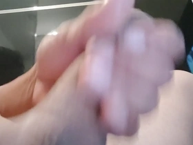 The first part of Japanese morning solo pleasure ends with an ejaculation