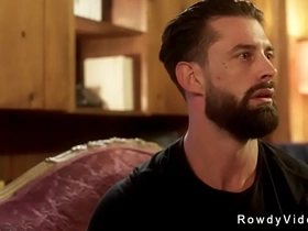 Married gay man gets wild with an inked hunk in rowdy anal sex video