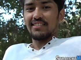Straight Asian man masturbates and gets his asshole toyed