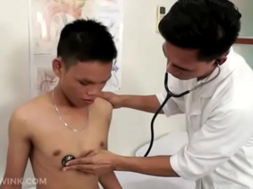 Gay twinks explore medical fetish and ass play in kinky video